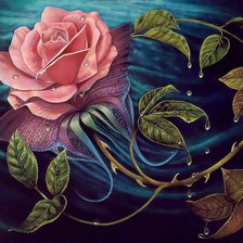 Схема вышивки «роза нежная»