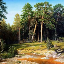 Схема вышивки «Лес»