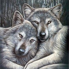 Схема вышивки «он и она»