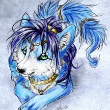 Схема вышивки «волчонок»