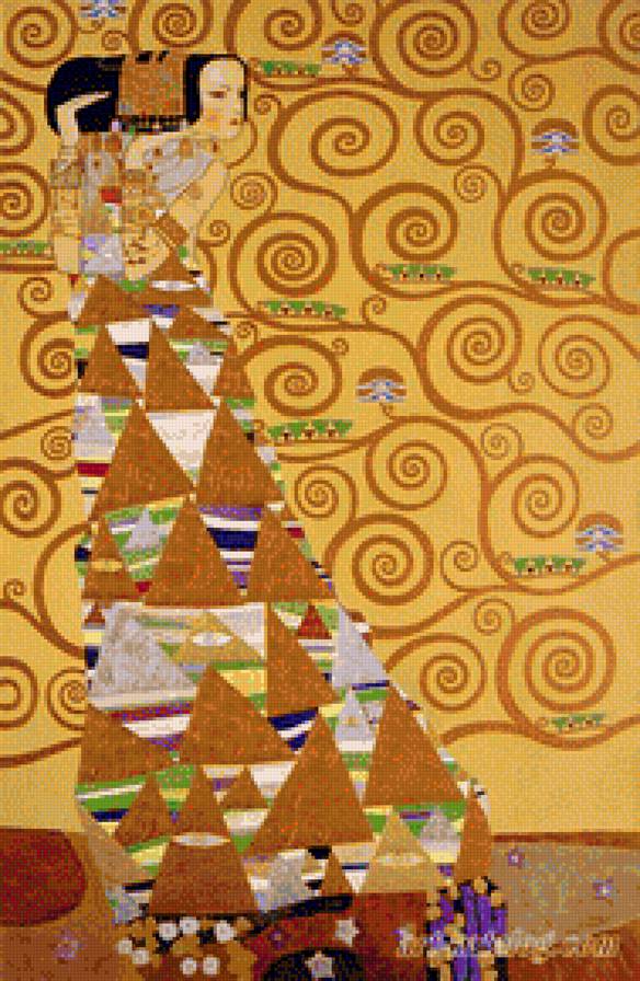 Густав Климт Ожидание - климт, дерево жизни, триптих - предпросмотр