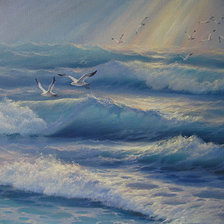 Схема вышивки «Море и чайки»