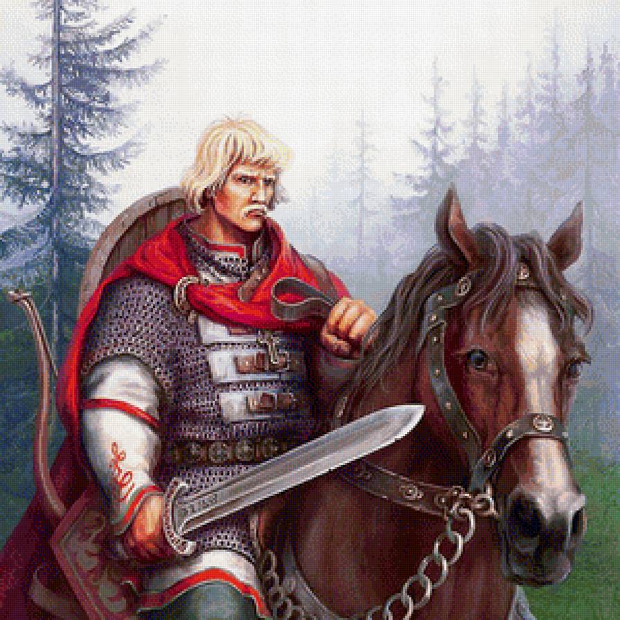 богатырь - лес, животные, пейзаж, люди, лошадь - предпросмотр