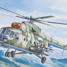 Схема вышивки «Вертолет»