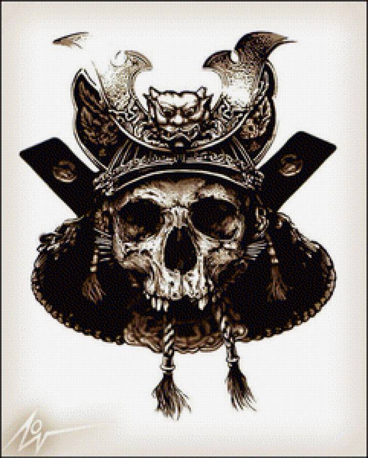 Вечный воин - воин, череп, восток - предпросмотр