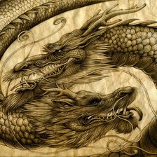 Схема вышивки «Драконы»