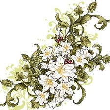 Схема вышивки «лилии»