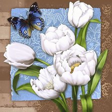 Схема вышивки «весенние цветы»