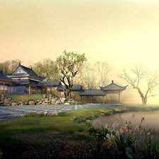 Схема вышивки «Пейзаж»