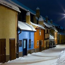 Схема вышивки «Зимняя улочка»