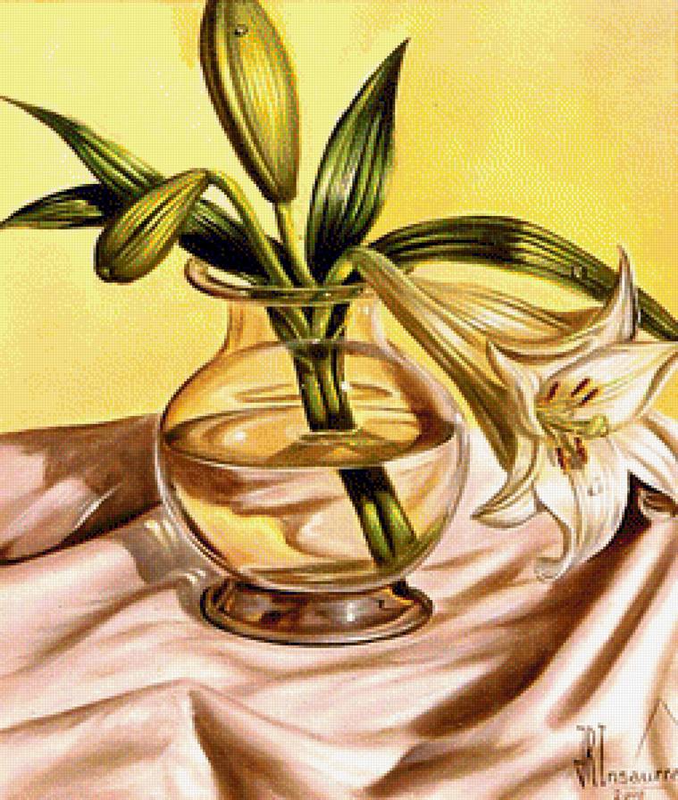 Худ. Rodolfo Insaurralde. Лилия. - живопись., цветок, лилия - предпросмотр