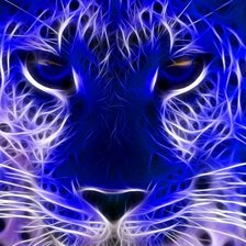 Схема вышивки «Неоновый тигр»