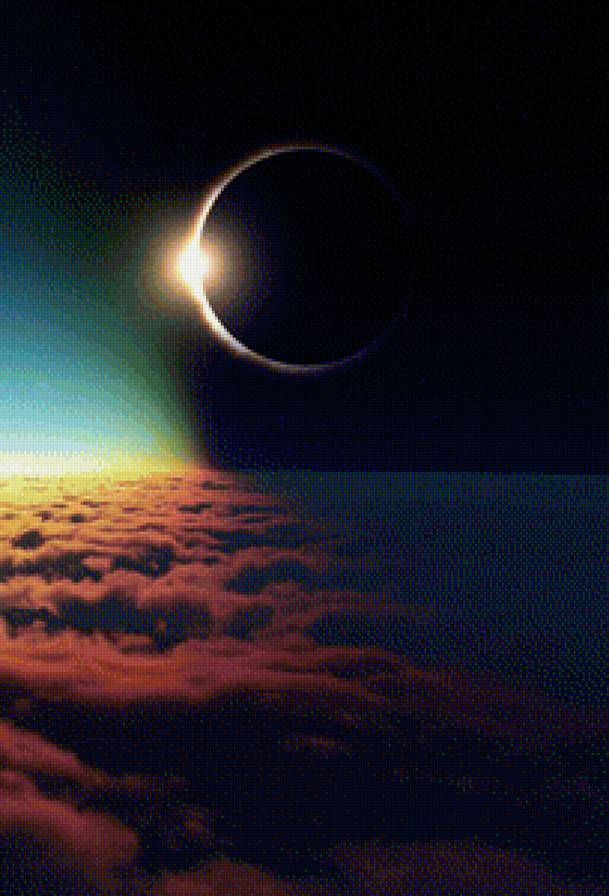 Space3 - луна, облака, космос, вселенная - предпросмотр