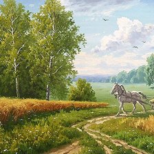 Схема вышивки «родные просторы»