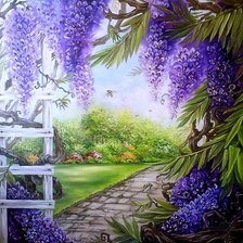 Схема вышивки «цветущая глициния»