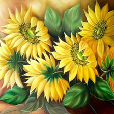 Схема вышивки «Подсолнухи»