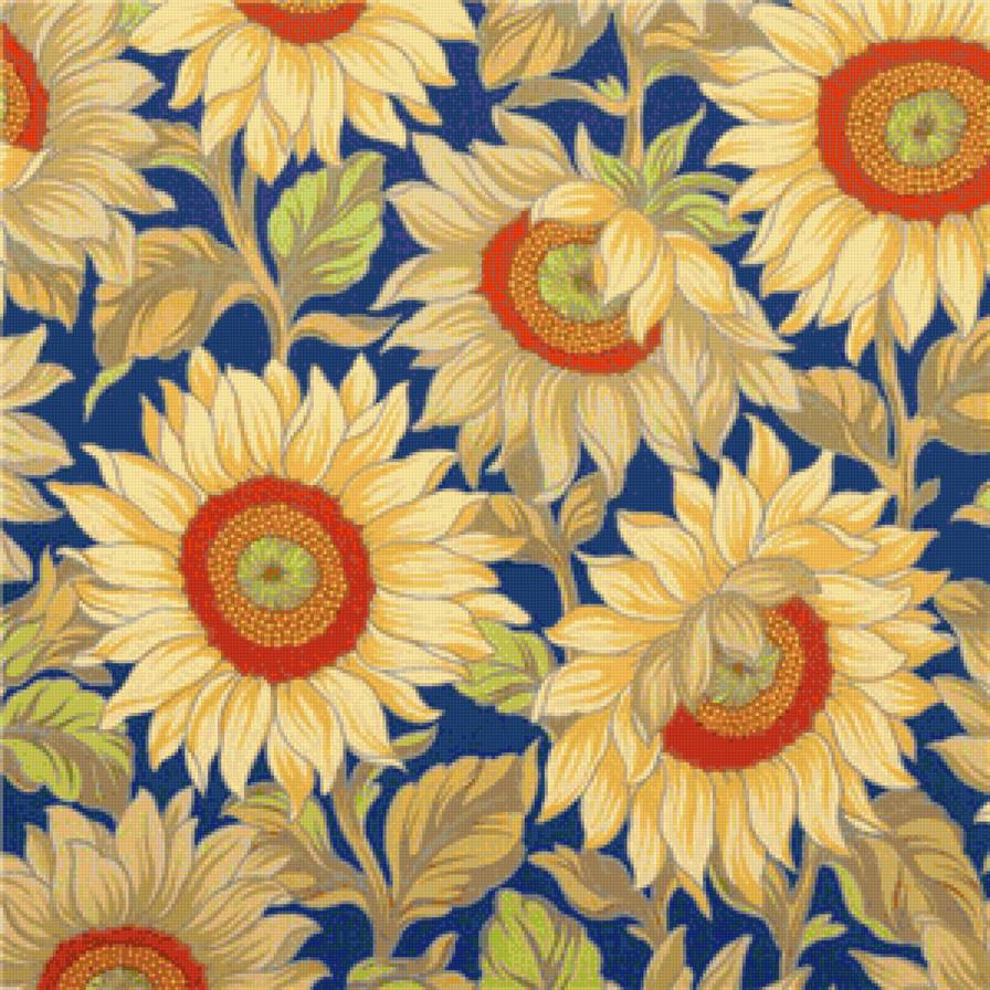 Идея для подушки - цветы, подсолнухи, природа, подушка, панно - предпросмотр