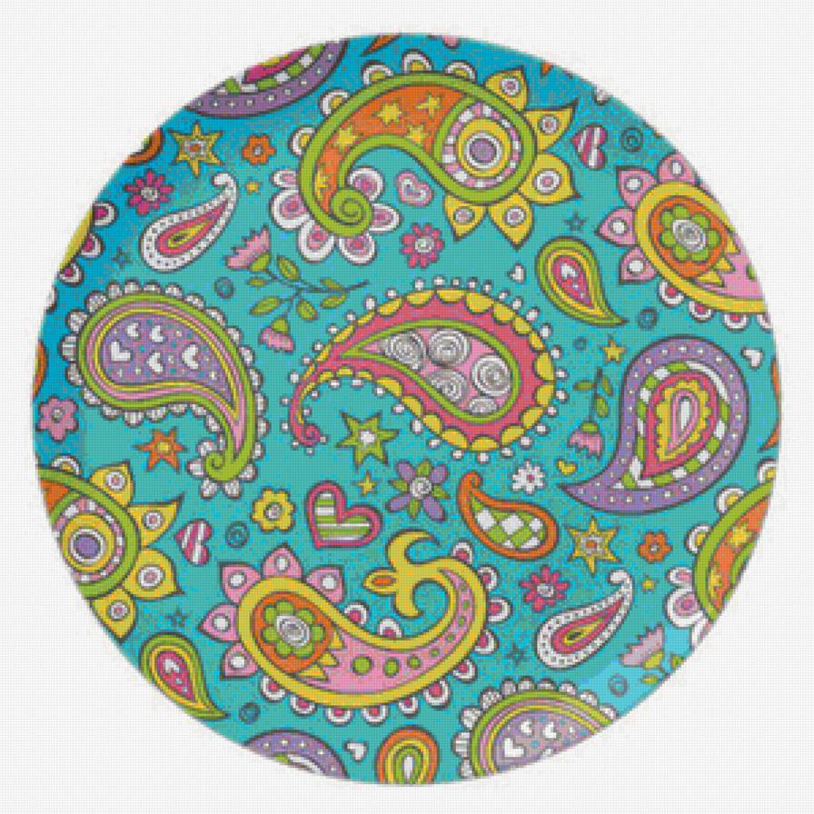 пейсли - подушка, орнамент - предпросмотр