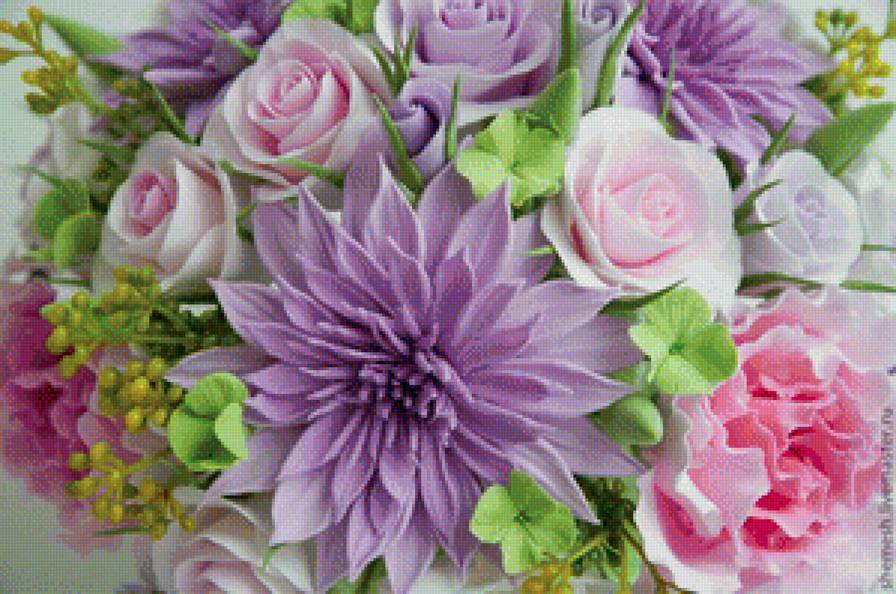 цветы - цветы, подушка - предпросмотр