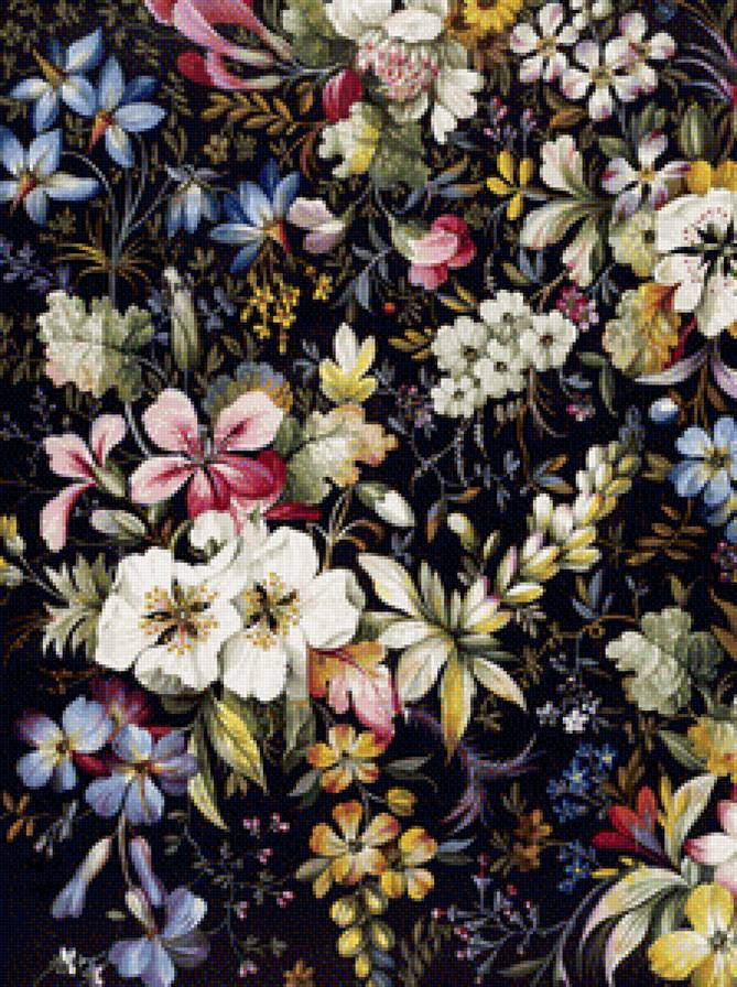 цветы - цветы, подушка - предпросмотр