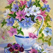 Схема вышивки «букет  цветов»