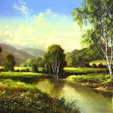 Схема вышивки «Пейзаж»