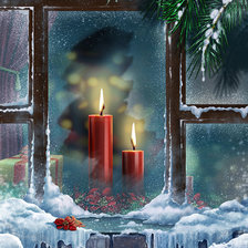 Схема вышивки «морозные свечи»