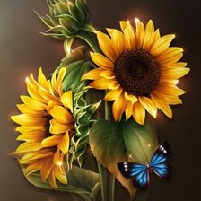 Схема вышивки «Подсолнухи»