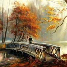 Схема вышивки «осень в парке»