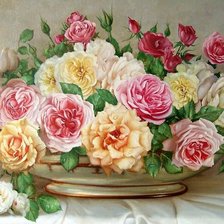 Схема вышивки «букет роз»