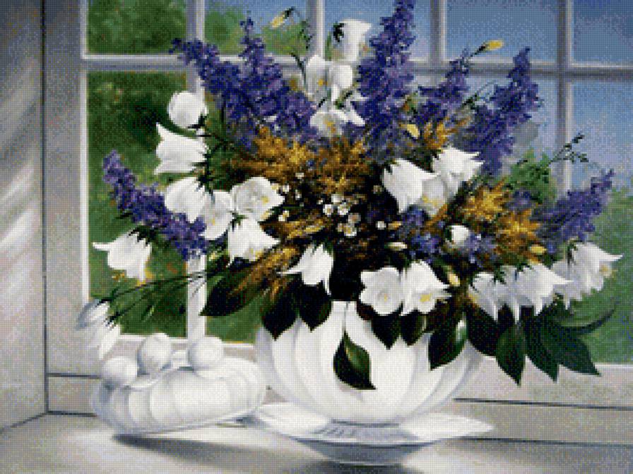 букет на окне - предпросмотр