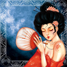 Схема вышивки «Гейша»