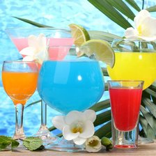 Схема вышивки «Коктейли у бассейна»