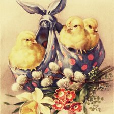 Схема вышивки «старинная пасхальная открытка»