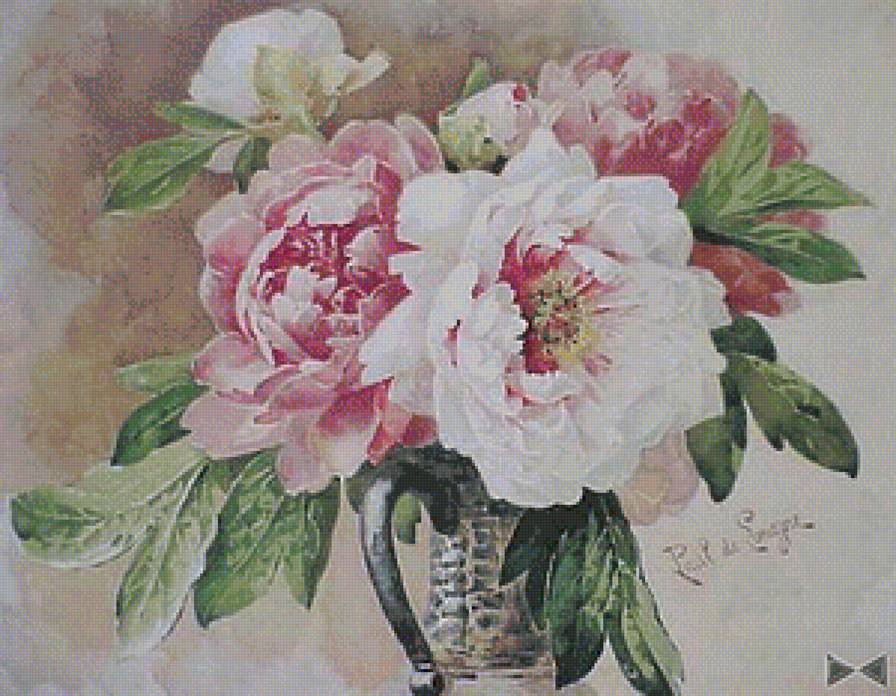 винтажные пионы - предпросмотр