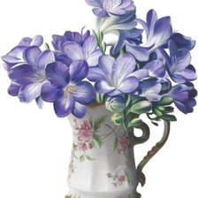 голубой букетик