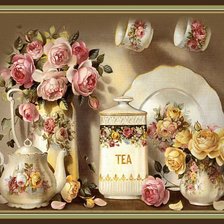 Схема вышивки «чайный сервиз»
