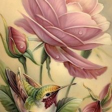 Схема вышивки «птичка»