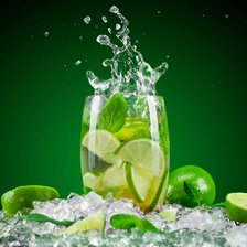 Схема вышивки «Лаймовый коктейль»