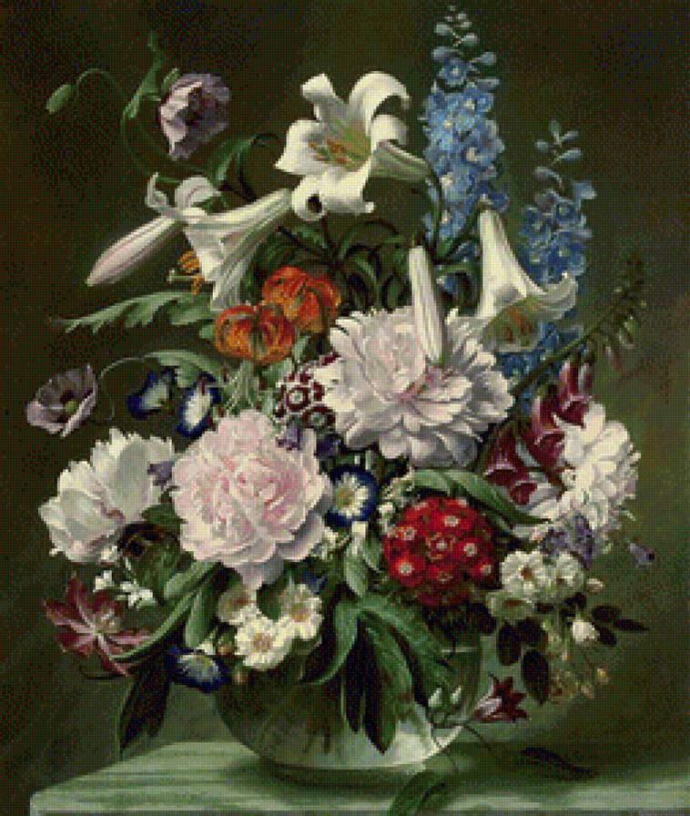 цветочный микс - картина, цветы, натюрморт - предпросмотр