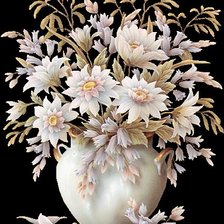 Схема вышивки «белые цветы»