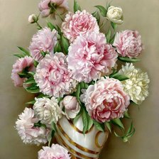 Схема вышивки «пионы»