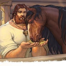 Схема вышивки «богатырь земли русской»