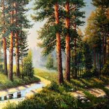 Дорга в лесу