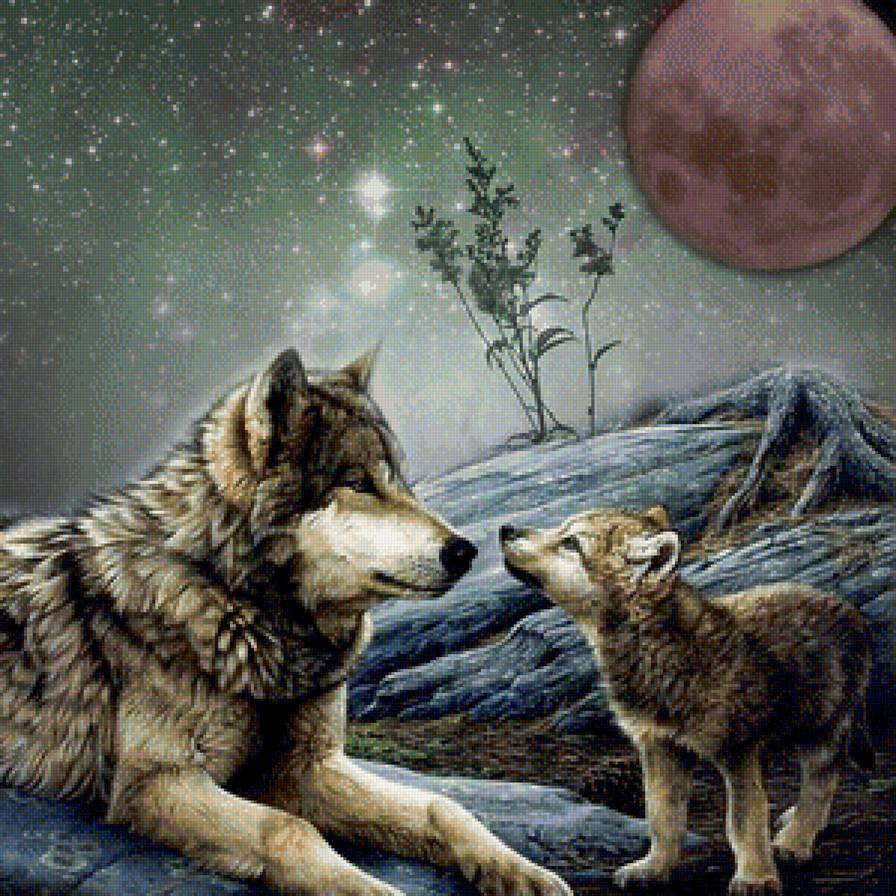 волки - звери, природа, пейзаж, волки - предпросмотр