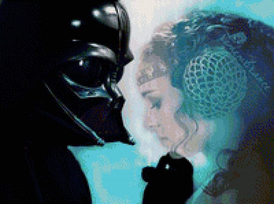 Дарт Вейдер и Падме Амидала (цветная) - амидала, дарт вейдер, звездные войны, вейдер, любовь, падме, память - предпросмотр