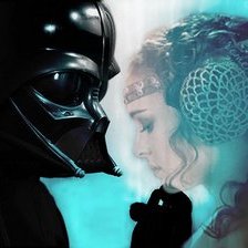 Схема вышивки «Дарт Вейдер и Падме Амидала (цветная)»