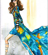 Схема вышивки «fashion-lady»