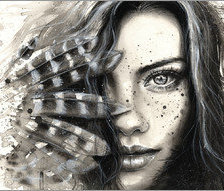 Схема вышивки «"Портрет девушки"»