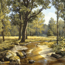 Схема вышивки «Лесной ручей»